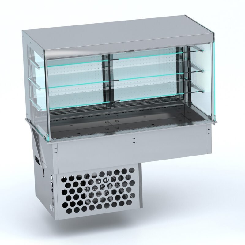 DROP-IN CUBIC REFRIGERATED DISPLAY - ROLL-UP 4/1
