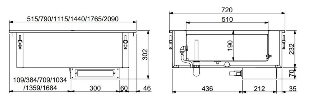 DROP-IN BAIN-MARIE UNIT 4/1 - AUTOMATIC WATER FILLING