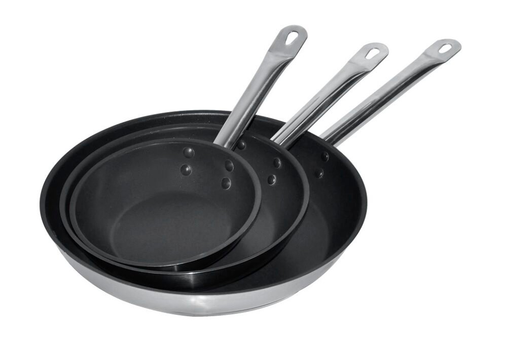 FRYPAN SS + NON-STICK COATING ø32 4L