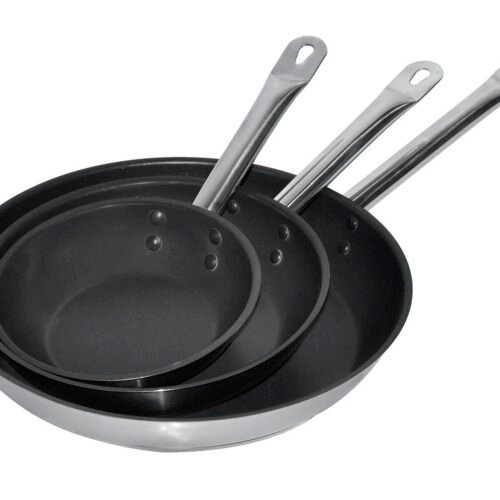 FRYPAN SS + NON-STICK COATING ø32 4L