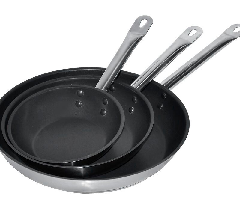 FRYPAN SS + NON-STICK COATING ø32 4L