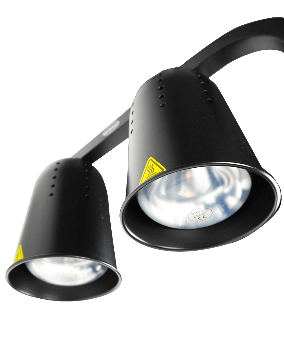 TELESCOPIC HEAT LAMP BLACK