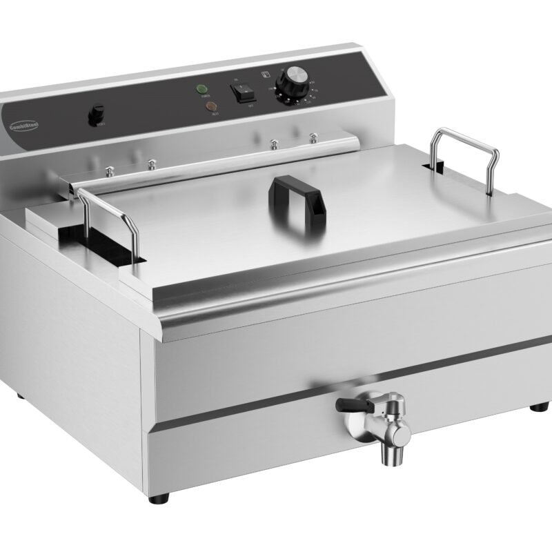 ELECTRIC COUNTER FRYER 25L - WITH DRAIN VALVE