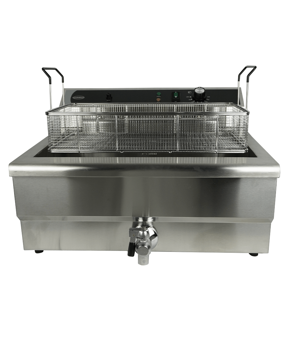 ELECTRIC COUNTER FRYER 25L - WITH DRAIN VALVE