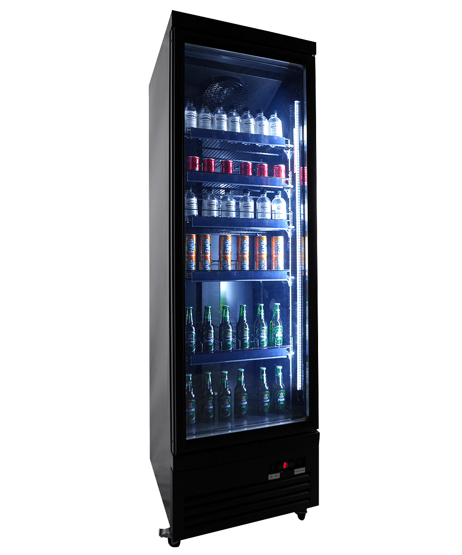REFRIGERATOR 1 GLASS DOOR BLACK CEB-500R BL