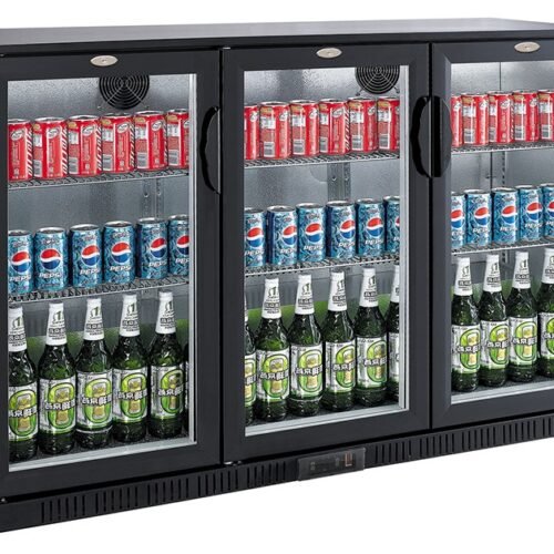 BACKBAR COOLER BLACK 3 DOORS