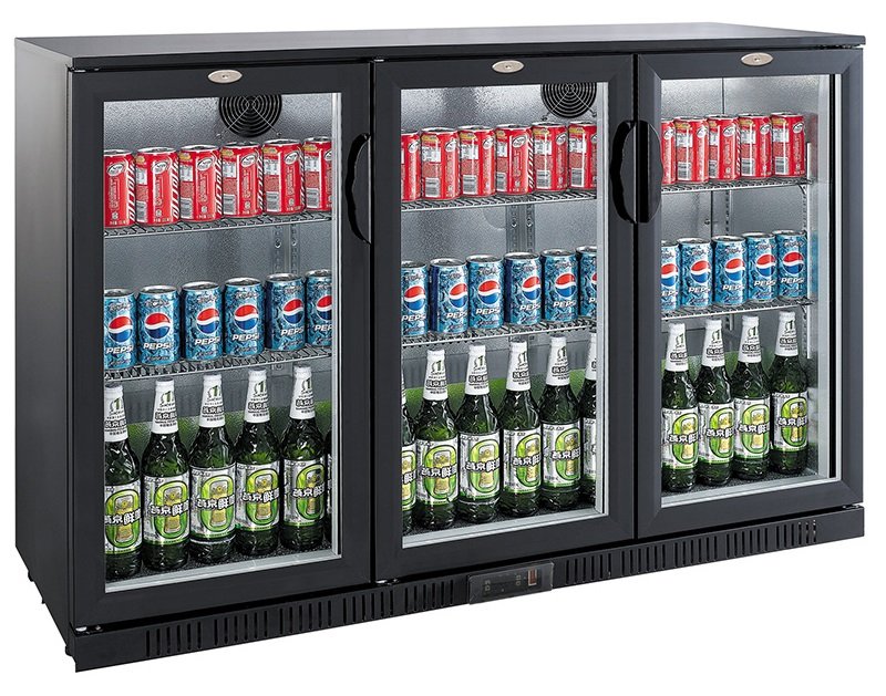 BACKBAR COOLER BLACK 3 DOORS