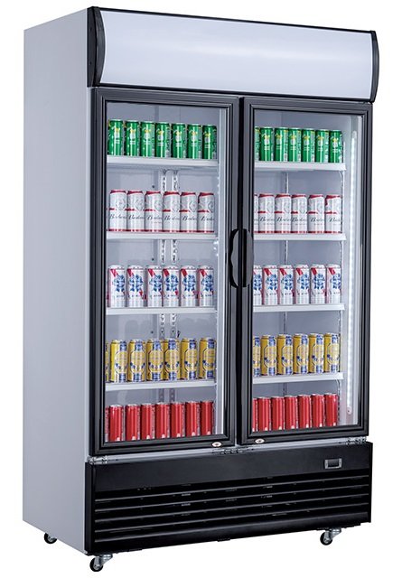 7527_0105-14467 REFRIGERATOR 2 GLASS DOORS 1000L