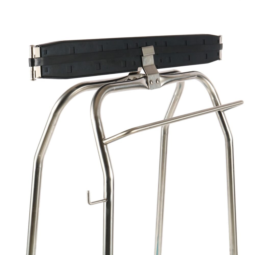 PEDAL CONTROLLED TRASH BAG HOLDER