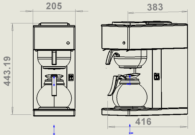 COFFEE MACHINE INCL. 1 GLASS COFFEE JUG 1.8L
