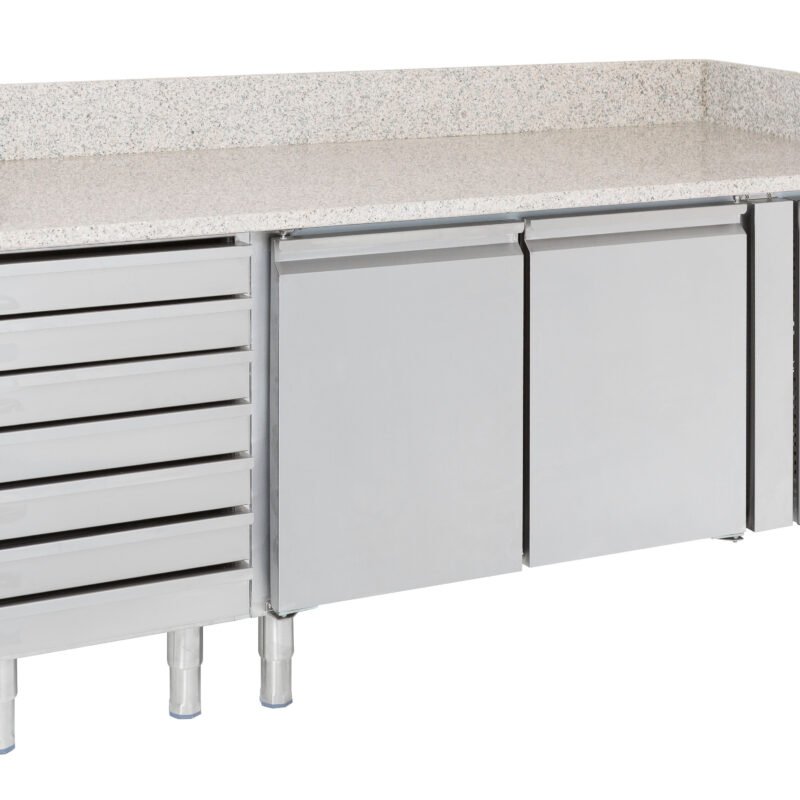 PIZZA COUNTER 2 DOORS 7 DOUGH DRAWERS