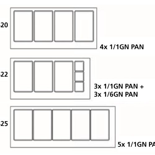 REFRIGERATED BAKERY COUNTER WITH GLASS COVER 2 DOORS  4x 1/1 GN CONTAINER