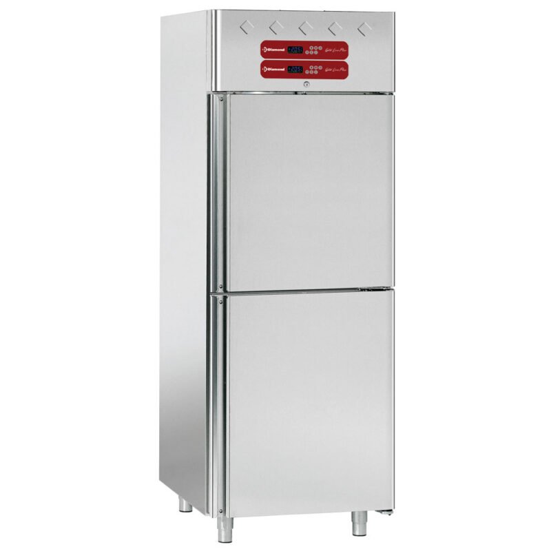 Šaldytuvas ir žuvies šaldytuvas 2x350 litrų, 2x 1/2 durys GN 2/1 ir 1/1