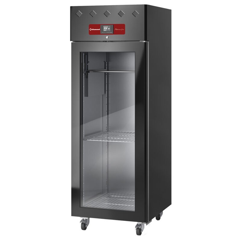 Vėdinama mėsos brandinimo kamera, 600 litrų talpos, 1 stiklinės durys, 20xGN 2/1 BLACK
