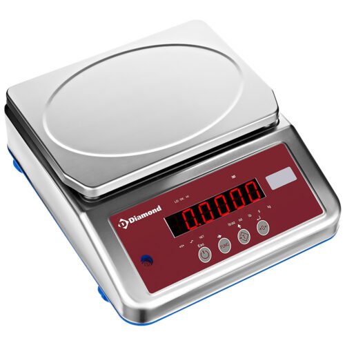Nerūdijančio plieno elektroninės svarstyklės, 8 kg x 0,5 g, IP68