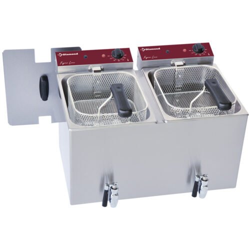 Elektrinė stalinė keptuvė 2x 8 litrai + čiaupas