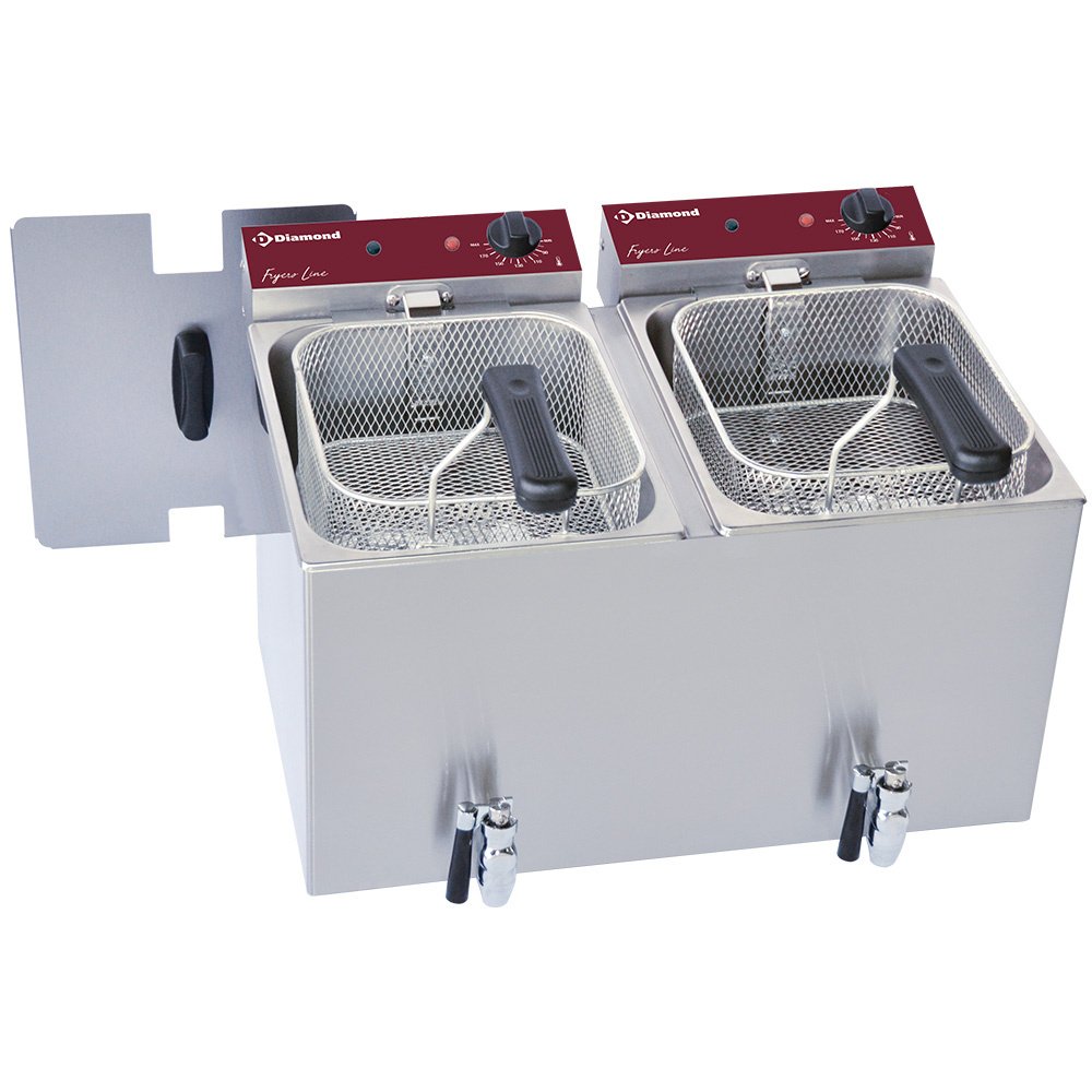 Elektrinė stalinė keptuvė 2x 8 litrai + čiaupas