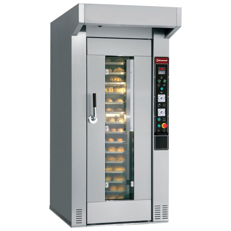 Rotacinė kepykla duonos ir konditerijos gaminiams, 15 arba 18 lygių (450x650 mm arba 500x700 mm)