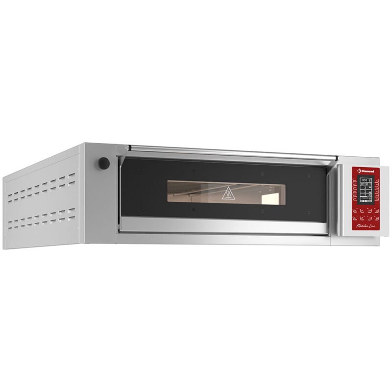 Elektrinė modulinė krosnelė su 4 plokštėmis, talpa 4x 600x400 mm, jutiklinis ekranas
