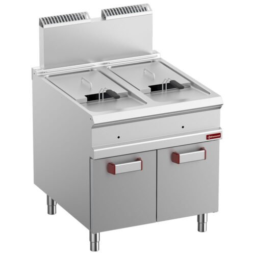 001-G9-F36A8-N-big Dujinė keptuvė su 2 18 litrų talpos rezervuarais (2x 18 kW) ant uždaros spintelės