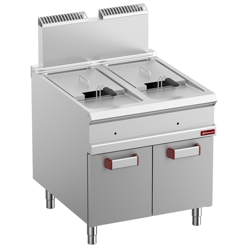 001-G9-F36A8-N-big Dujinė keptuvė su 2 18 litrų talpos rezervuarais (2x 18 kW) ant uždaros spintelės