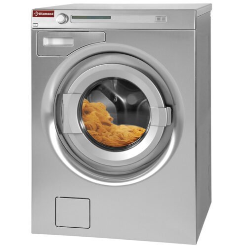 Skalbimo mašina su centrifuga 8 kg „inox-titanium“, su išleidimo siurbliu