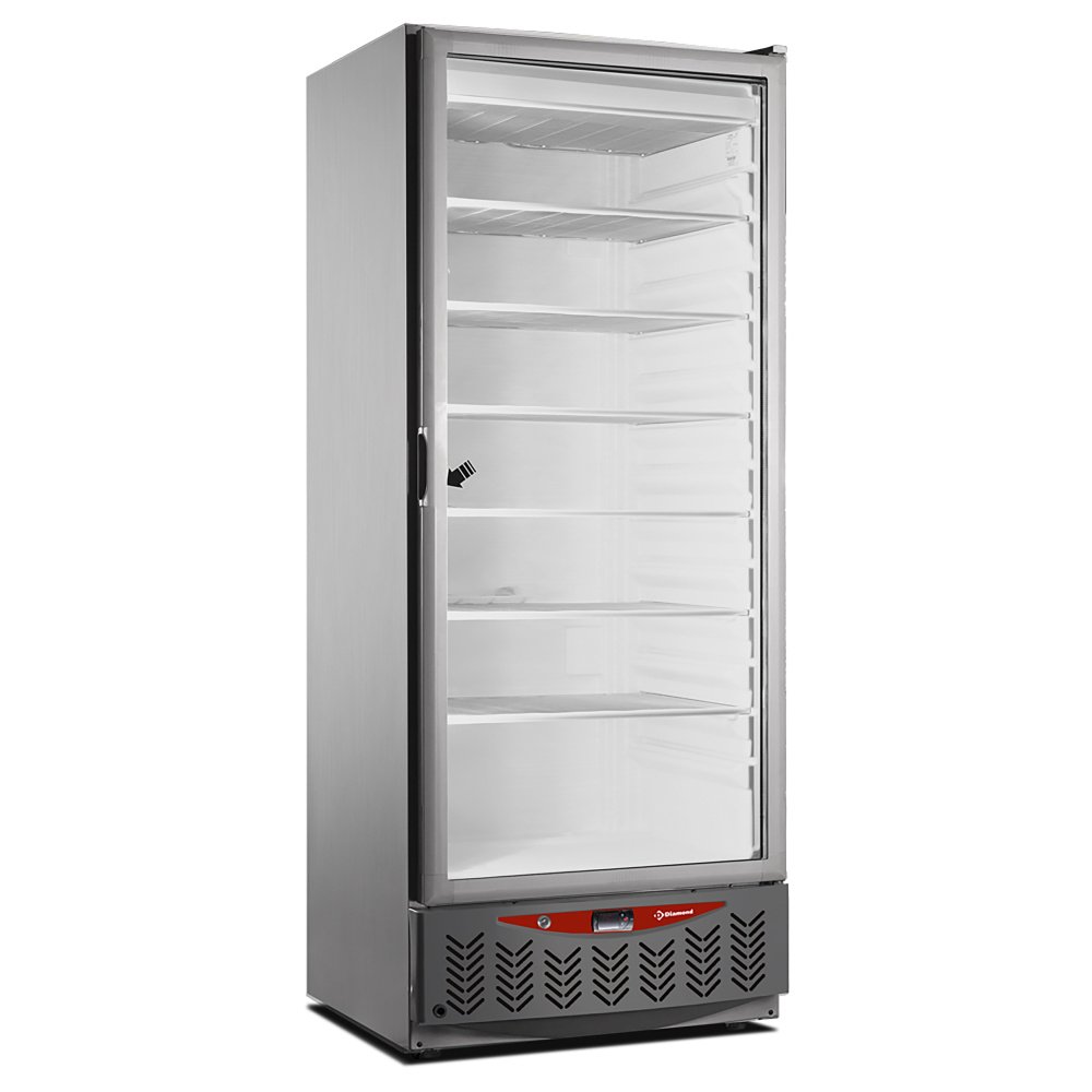 Stacionari šaldymo kamera, stiklinės durys, 525 litrų talpos, GN2/1+600x400, nerūdijantis plienas