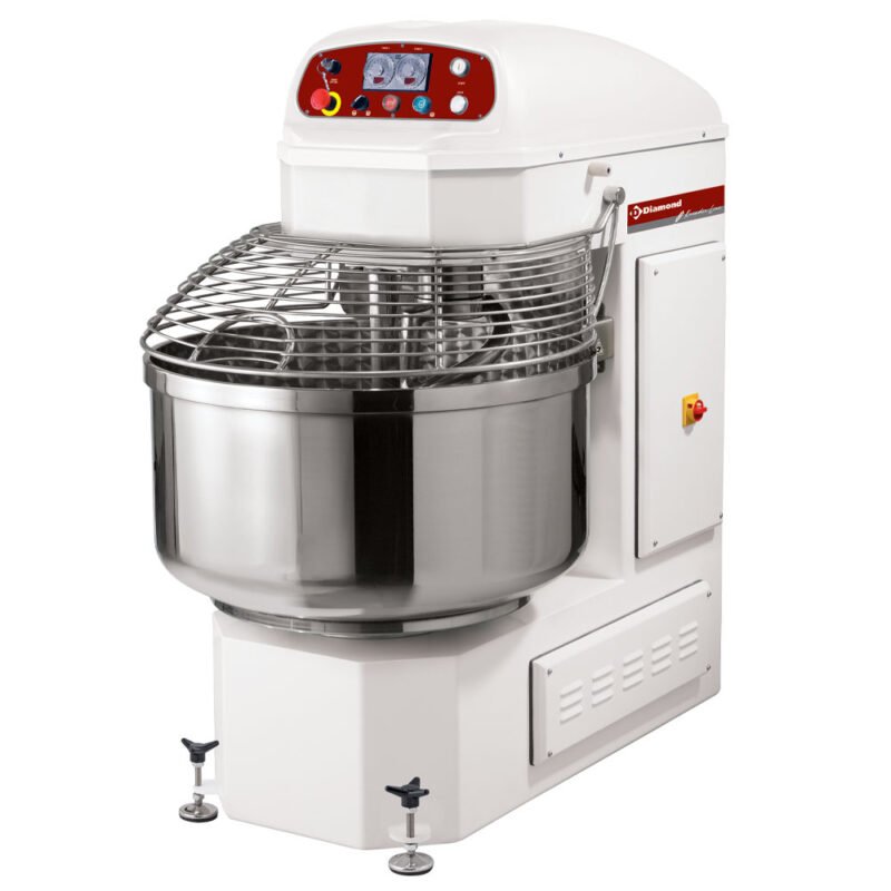 Automatinės spiralės formos minkymo mašinos, 2 greičiai, 2 laikmačiai, 2 varikliai, 250 kg