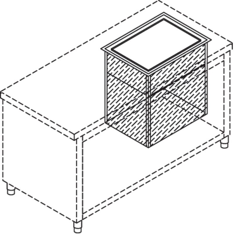 Neutralus krepšelis-rezervuaras 500x500 mm