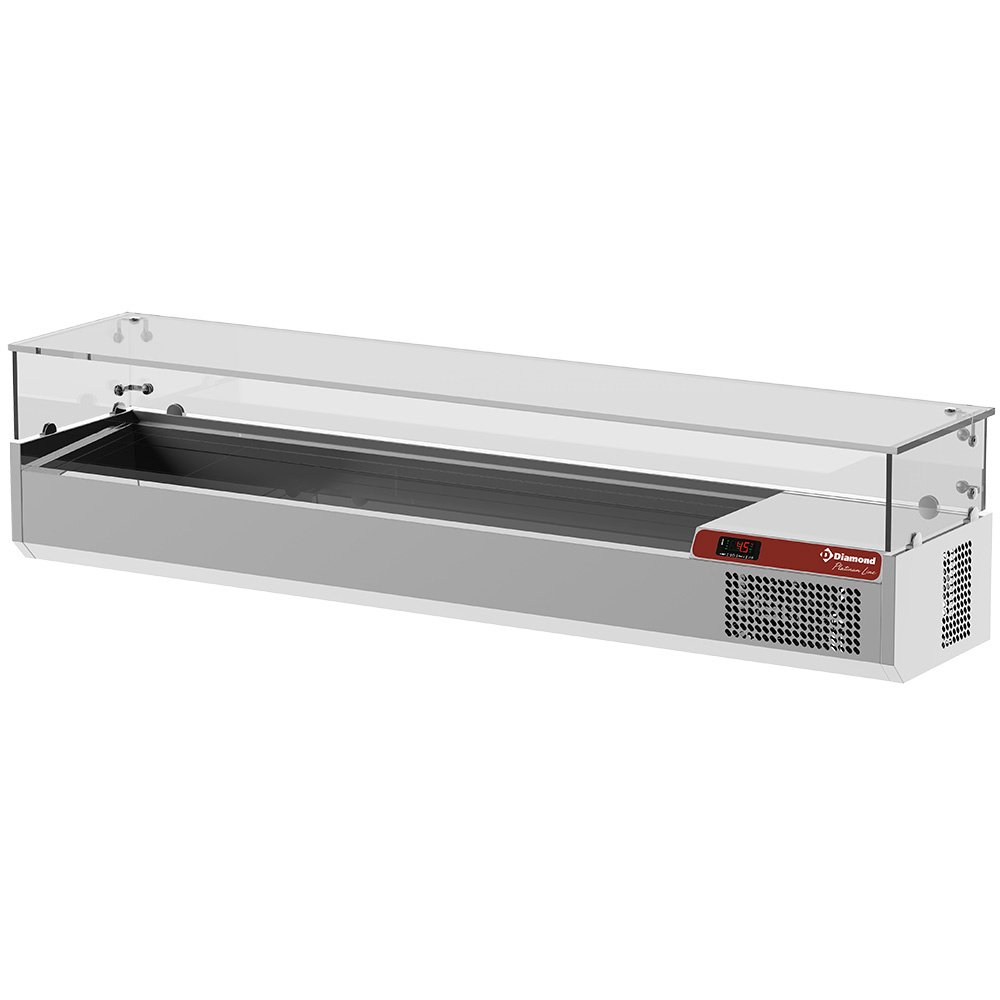Saladette su stiklu 1800 mm.