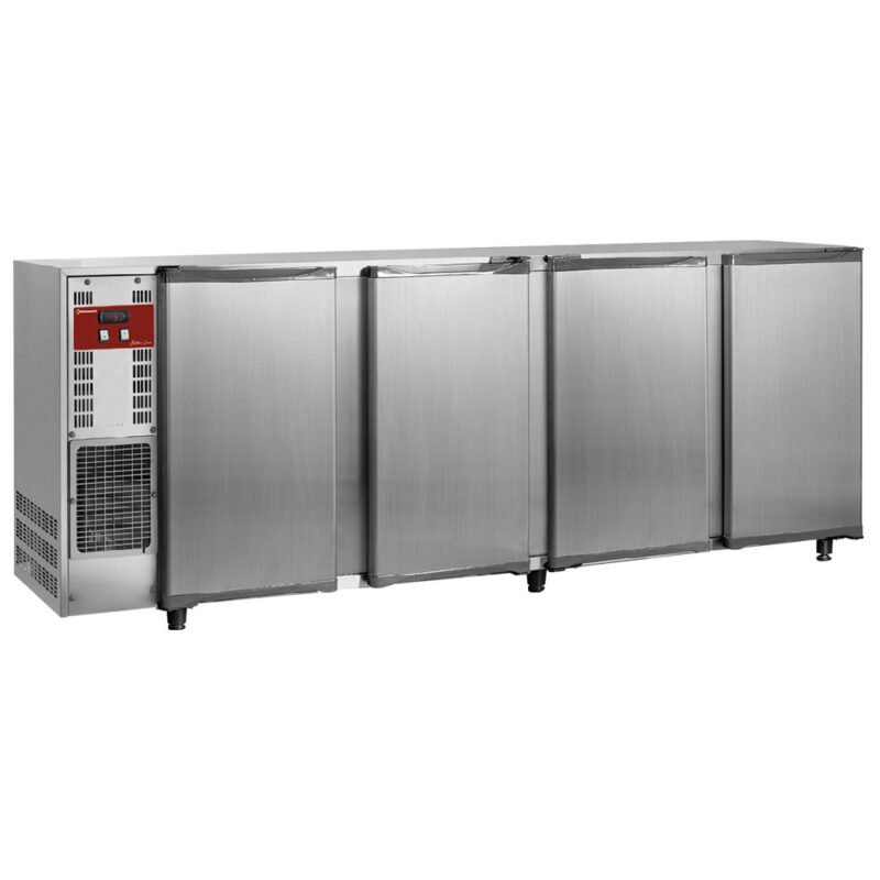 Baras „Back Bar Cooler“, nerūdijantis plienas, 4 durys, 783 litrai