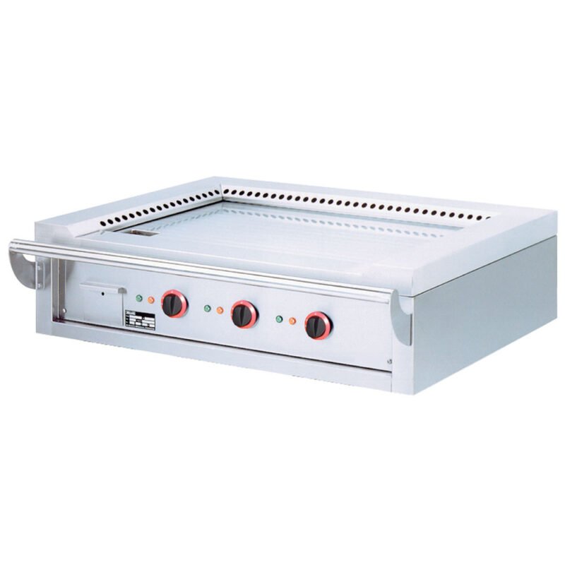 Elektrinė „Teppanyaki“ plokštė, 3 zonos (3x 4,7 kW), skirta stalviršiui
