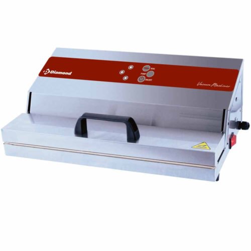Nerūdijančio plieno vakuuminė mašina, siurblys 26 l/min, suvirinimo juosta 430 mm