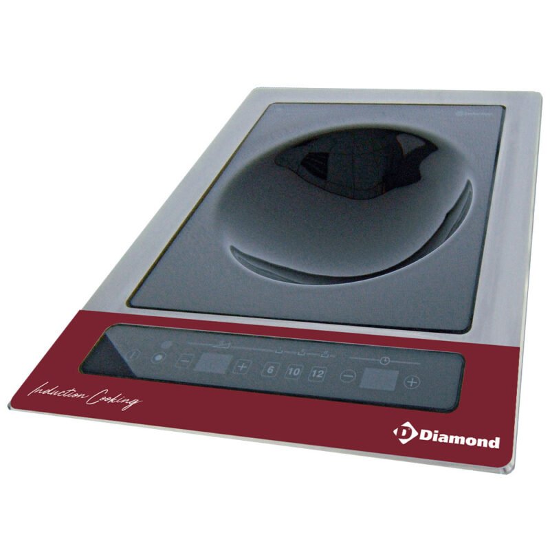 Indukcinė plokštė „įmontuojamas wok“ 6 kW-TRI, taktiliniai mygtukai