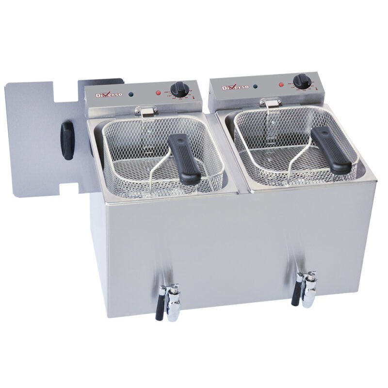 Elektrinė stalinė keptuvė 2x 8 litrai + čiaupas