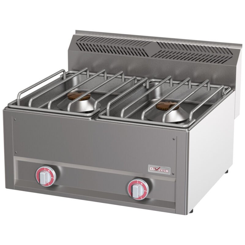 Viryklė su 2 degikliais, 8 kW, ypač galinga – viršutinė dalis