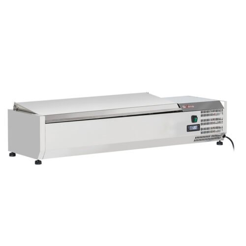 Viršutinė lentyna  5x GN 1/4 – 150 mm, su nerūdijančio plieno dangčiu