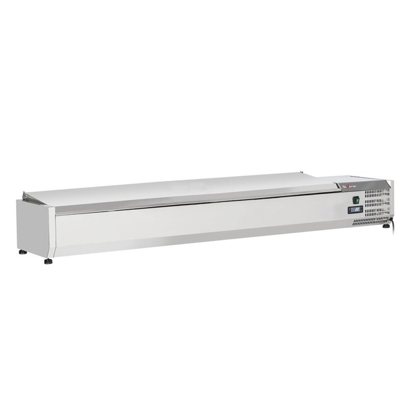 Viršutinė lentyna 8x GN1/4 – 150 mm, su nerūdijančio plieno dangčiu
