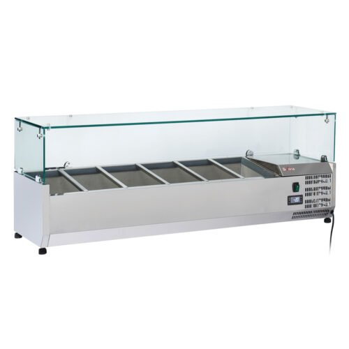 Šaldymo konstrukcija 5 x GN 1/3 ir 1 x GN 1/2 – 150 mm, su apsauga nuo purslų