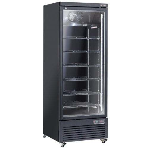 Vertikalus šaldytuvas-vitrina, 1 durys, 615 litrų – JUODAS