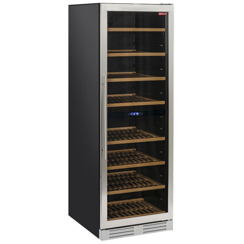 001-_WCB-38-T2-big Vyno spintelė, vėdinama, nerūdijančio plieno durys, 470 l, 2 T° - JUODA