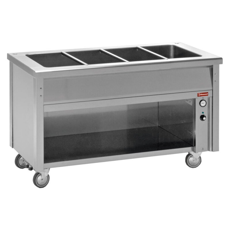 Bain-marie elementas ant atviros spintelės 4 GN 1/1