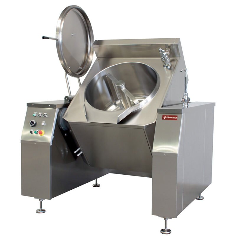 001EXB-200I-big Elektrinis virimo katilas su maišytuvu, 200 litrų, netiesioginis kaitinimas