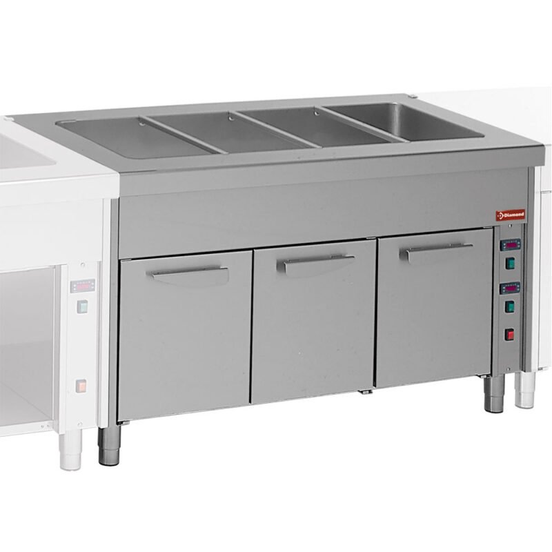 Bain Marie ant šildomos spintelės 3x GN 1/1