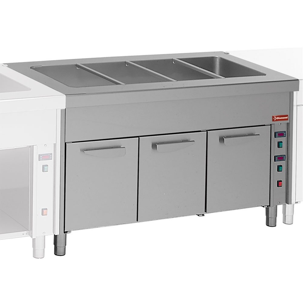 Bain Marie ant šildomo spintelės 4x GN 1/1