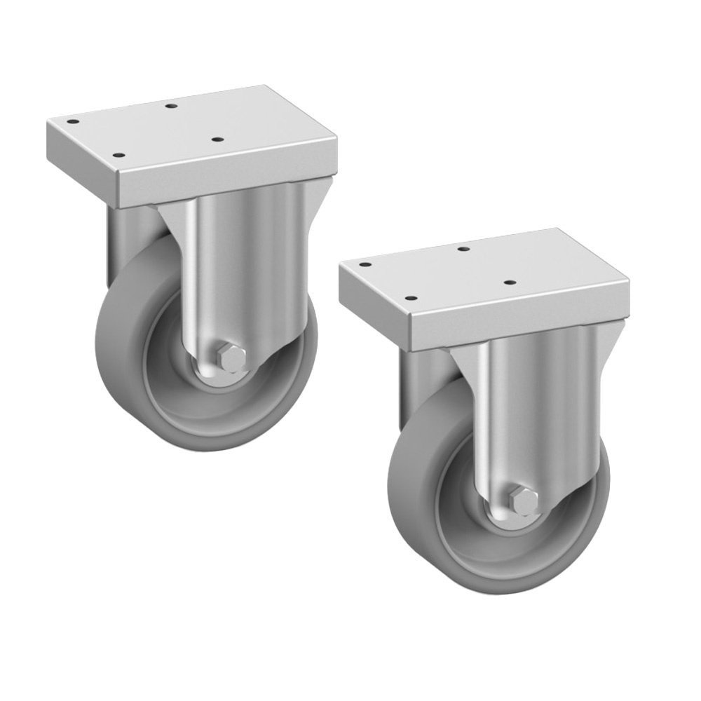 Nerūdijančio plieno ratukai Ø 100 mm (2 vnt.)