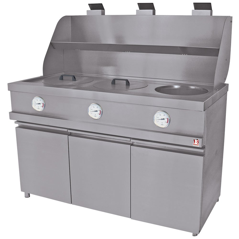 001_MECA_FRYER_3B-big Dujinė keptuvė HEAVY DUTY, 3 apvalūs rezervuarai, mechaninė