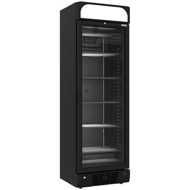 001_WR-39CA-BN-big Vėdinama vitrina 374 litrai – 5 fiksuoti lygiai su apšvietimu – JUODA