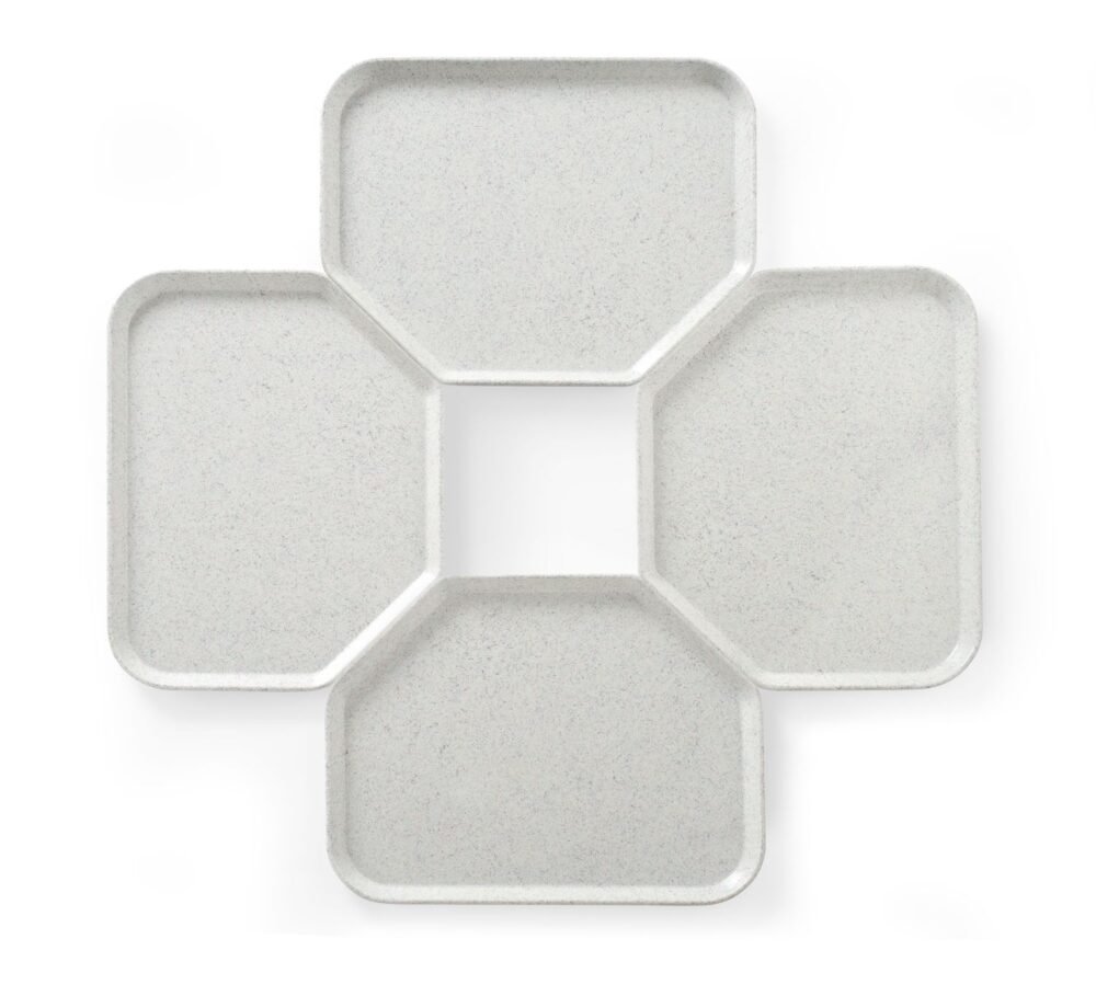 Trapecijos formos padėklas , AmerBox, Granitas, 455x355mm