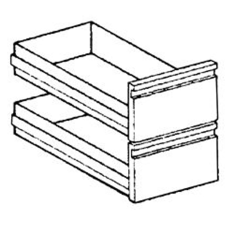 2 stalčiai GN 2/1 (GN aukštis 100 mm)